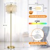 Luvkczc Gold Crystal Floor Lamp, 64" Tall Elegant Standing Lamp