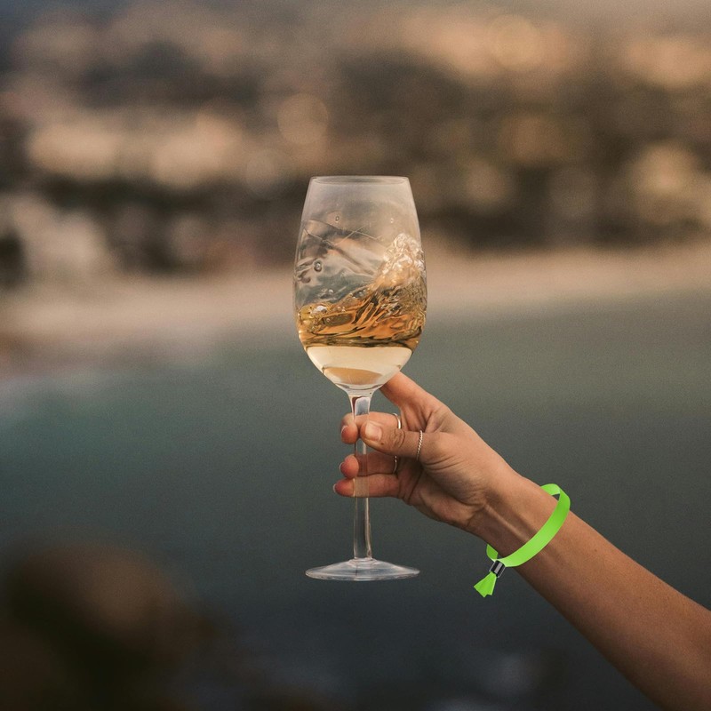 Wristrenyi Cloth Wristbands For Events-100 Pack Light Green Fabric Bracelets