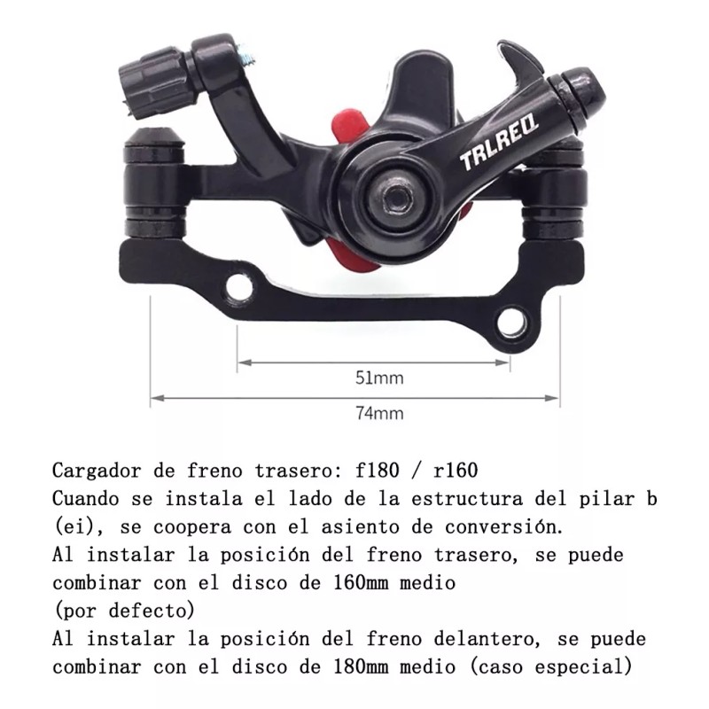 GBHU Frenos De Disco Mecánicos Para Bicicleta Freno Sistema 160mm