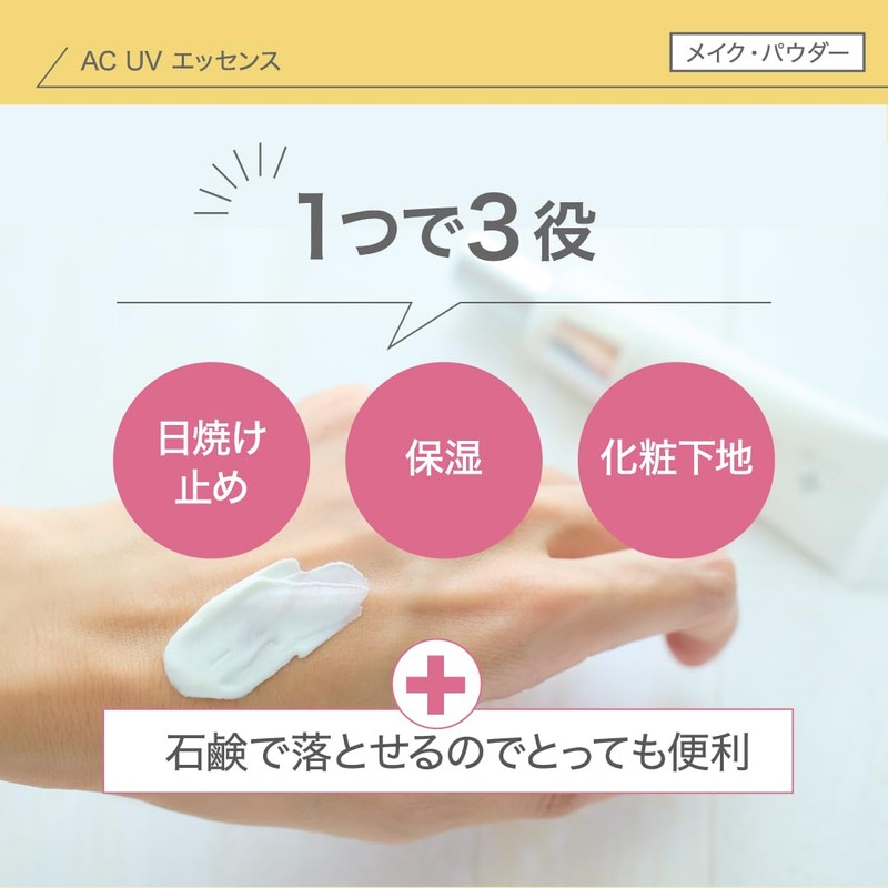 Nikipita AC UV Essence, Makeup Base, Sunscreen, CICA, Pepperus, Vitamin
