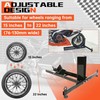 ECOTRIC Motorcycle Wheel Chock Stand Upright 1800lb Capacity, Adjustable Motorcycle