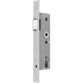 Glass Door Mortice Lock PZW 20/45/72/8 mm DIN Left Silver BKS