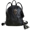 AlwaySky Women's Skull Backpack Rivet Fogged Mode Daypack Gothic Purse