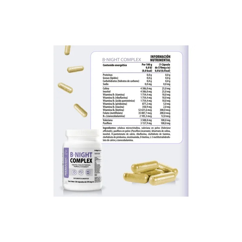 Hemagic B Night Complex 9 Vitaminas Complejo B - 120