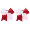 ZOONAI 2Pcs Women Teen Girls Large Sequins Hair Bows Elastic