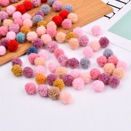 suchkawe 100 Pcs 12 mm Pom Poms Craft Pompoms Colorful Pompom Fluffy Plush Balls Pom Pom Balls Fluffy Pom Poms Pompons for Jewelry DIY Home Decorations Art Craft Projects