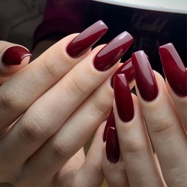 COSMOO 12ml Indian Rose Nail Polish, Rose Red Quick Dry Nail Lacquer for Nail Art Varnish, 0.41 fl oz