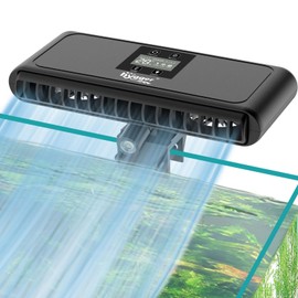 hygger Aquarium Chiller Fan, Fish Tank Radiator, Cooling Artifact, with Adjustable Speed Controller and Spotlight, Low Noise & Effective Cooling Aquarium Fan for Fresh Water Salt Water Tank