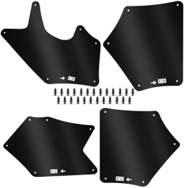 HECASA Front Splash Guards Fender Liner Shields w/Clips Compatible with 2007-2022 Toyota Tundra Sequoia Replace for 53737-0C030 53736-0C030 53739-0C020 Apron Seal Mud Flaps Mudflaps Mudguards 4Pcs