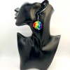 Handmade Rainbow Lips Earrings - Pride Earrings - Mouth Earrings