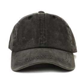 Trendy Apparel Shop Infant Size Unstructured Pigment Dyed Washed Baseball Cap - Black