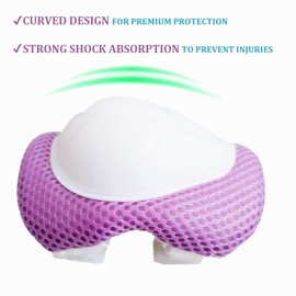 COOLGO Inline Skates Protective Gear Set, 3 in 1 Children's Protectors Set, Knee Pads, Elbow Pads, Wrist Guards for Skateboard and Inline Skates, Protective Equipment, Size S, Ideal for Children 15 - 40 kg, purple