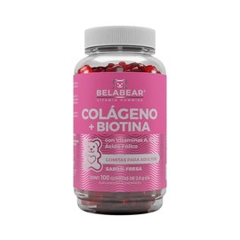 Colágeno + biotina Belabear sabor fresa 280 g