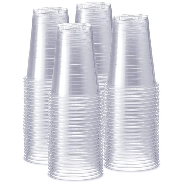 Comfy Package [240 Count - 16 oz.] Clear Disposable Plastic Cups - Cold Party Drinking Cups