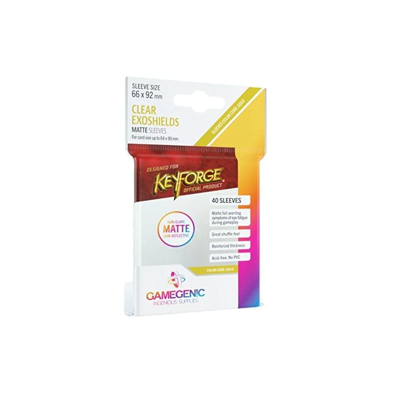 Gamegen!C - Matte KeyForge Exoshields Clear 66 x 92 mm