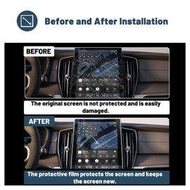 Ruiya 2025 XC90 Screen Protector for 2025 Volvo XC90 11.2" Touchscreen,for Volvo XC90 2025 Accessories 2PCS Plastic Nano Films Compatible with 2025 Volvo XC90 Core/Plus/Ultra
