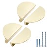 Rierdge 2 1/2” Half Moon Cabinet Pulls, 4 Packs Gold