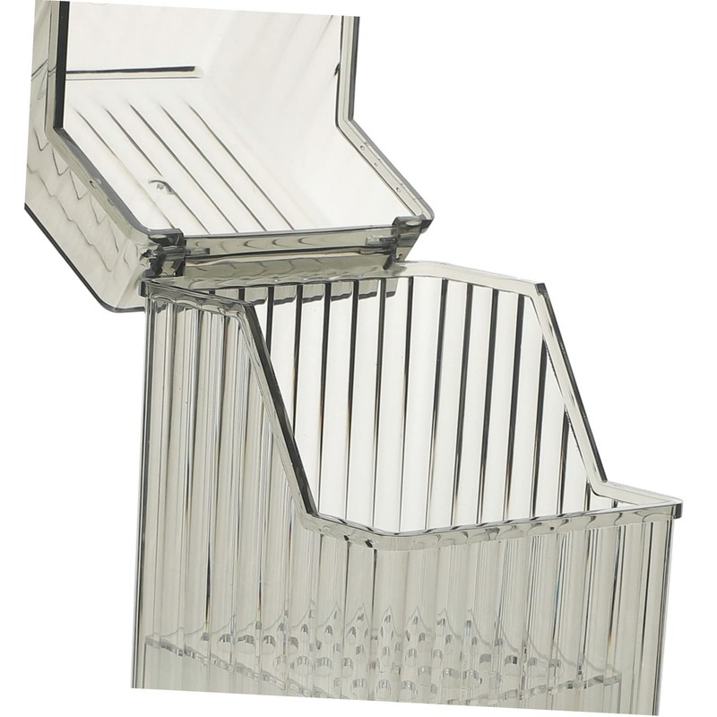 Mikinona Transparent Makeup Brush Holder Organizer Durable Cosmetic Storage Pot