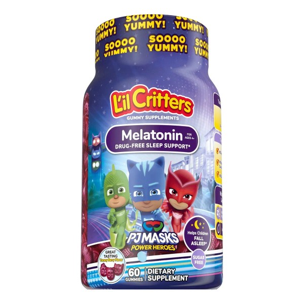 Líl Critters Melatonina Para Niños 60 Gomitas Dormir Mejor Sabor
