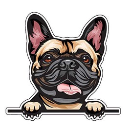 WickedGoodz Smiling French Bulldog Vinyl Decal - Dog Breed Bumper Sticker - for Laptops Tumblers Windows Cars Trucks Walls