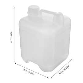 Veemoon Plastic Water Jug with Cap, 5L Plastic Water Jug White Carboy Liquid Storage Container Food Grade Bucket with Lid - Acid and Alkali Resistance -for Milk Auto Used Oil &Amp; Liquid Storage