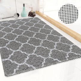 ZOKBOM Square Shower Mat Non Slip Anti Mould | 60x60cm Soft Loofah Shower Mats for Inside Shower, Large Cuttable Square Bath Mat for Elderly