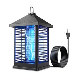 Bug Zapper Indoor & Outdoor with Auto Smart Light Sensor, 4000V Electric Mosquito Zapper, Insect Fly Trapper, Covers 2100 sq ft, IPX4 Waterproof Mosquito Lamp for Patio, Garage, Backyard, Porch