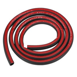 POPSTORE 2M D-Shaped Car Door Seal Strip Rubber Edge Trim Universal Self Adhesive Door Weather Stripping for Car Truck Motor Door Cover Trunk (Black)