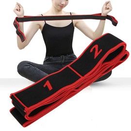 Elastic Belt for Yoga, Elastic Belt for Yoga Sports Fitness Resistance Belt for Indoor Training for Yoga for Stretching Adjustable Elastic Belt (Red)
