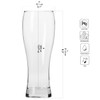 Krosno Tall Beer Pint Glasses, Set of 6, 16.9 oz,