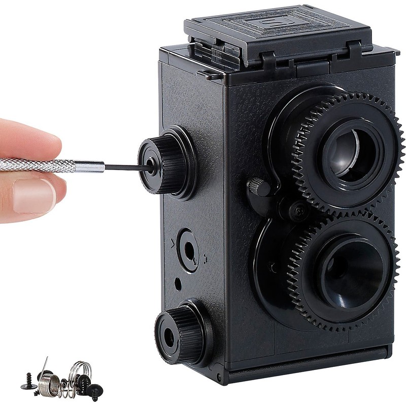 Somikon Kamera Bausatz: Zweiäugige Spiegelreflex-Kamera zum Selberbauen (Kamera selber Bauen,