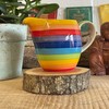 Hand Painted Rainbow Stripe Ceramic Milk jug 225 Millilitres