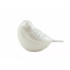 Small Solid Brass Pearl White Songbird Keepsake Funeral Cremation Urn for ashes