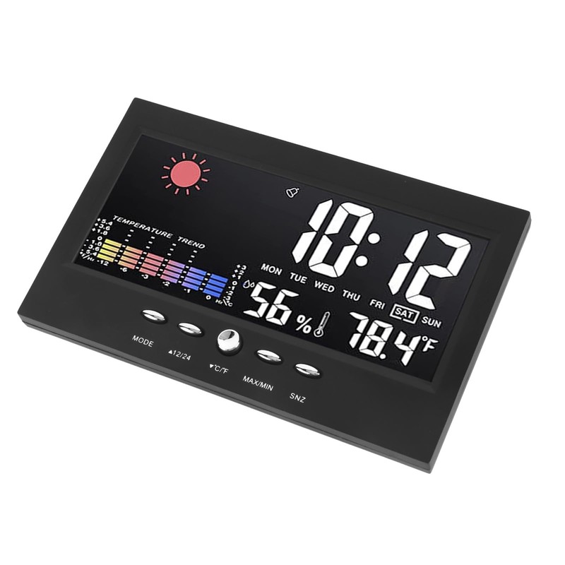 Alarm Clock Weather Electronic Alarm Clock Display Creative LED Color