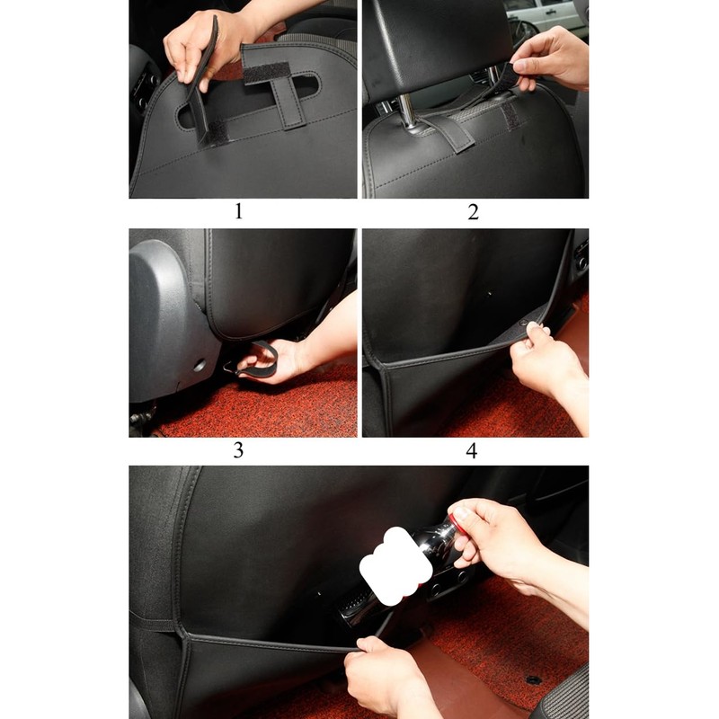 HCMAX 2 Pack Kick Mat Car Seat Back Protector Waterproof