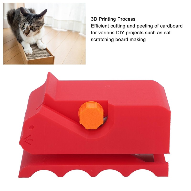 Cardboard Cutter for Cat Scratchers, 3D Printed Kitten Shaped Cutter