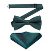 Enlision Bow Tie for Men Plain Bow Tie with Pocket