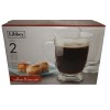 LIBBEY 2-PC Set Clear GLASSES Coffee MUGS Tea CUPS 16
