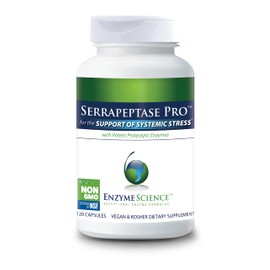 Enzyme Science Serrapeptase Pro, 120 Capsules - Serratiopeptidase Supplement for Sinus, Immune & Cardiovascular Support