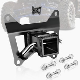 Auto Dynasty Rear Trailer Hitch, 2" Receiver Compatible with 2019-2024 Honda Talon 1000R 1000X 1000XS 1000-4, Heavy-Duty UTV Receiver Hitch Adapter Kit, 1500Lbs Max Towing Capacity, Powdercoated Black
