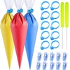 122Pieces Tipless Piping Bags - 100pcs Disposable Piping Pastry Bag