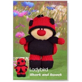 Knitting Pattern Short and Sweet Ladybird from Knitting by Post - Have a Great Time Knitting Our Cute Spotty Bug in Black and Red