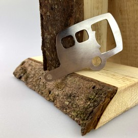 Stainless Steel Bottle Opener for Real Campers in Caravan Design/Keyring Camping