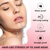 Eyebrow Pencil, Waterproof and Sweatproof Eyebrow Pencil, 2-in-1 Eyebrow Pencil