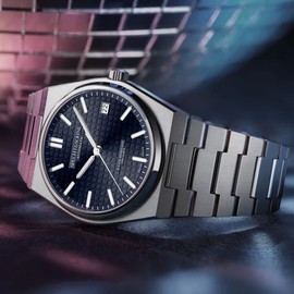 SPECHT&SOHNE Wine Red Men's Mechanical Wristwatch NH35 Automatic Watches Sapphire Crystal 37MM Stainless Steel Waterproof (Dark-Blue)