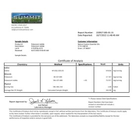 Nutri Supplements Potassium  Iodide Radiation Tablets 130 mg (5 Pack) - (300 Tablets) EXP 2033