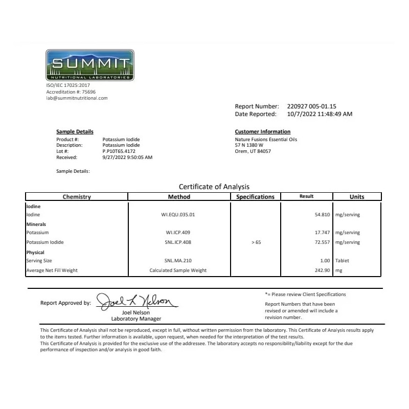 Nutri Supplements Potassium Iodide Radiation Tablets 130 mg (5 Pack)