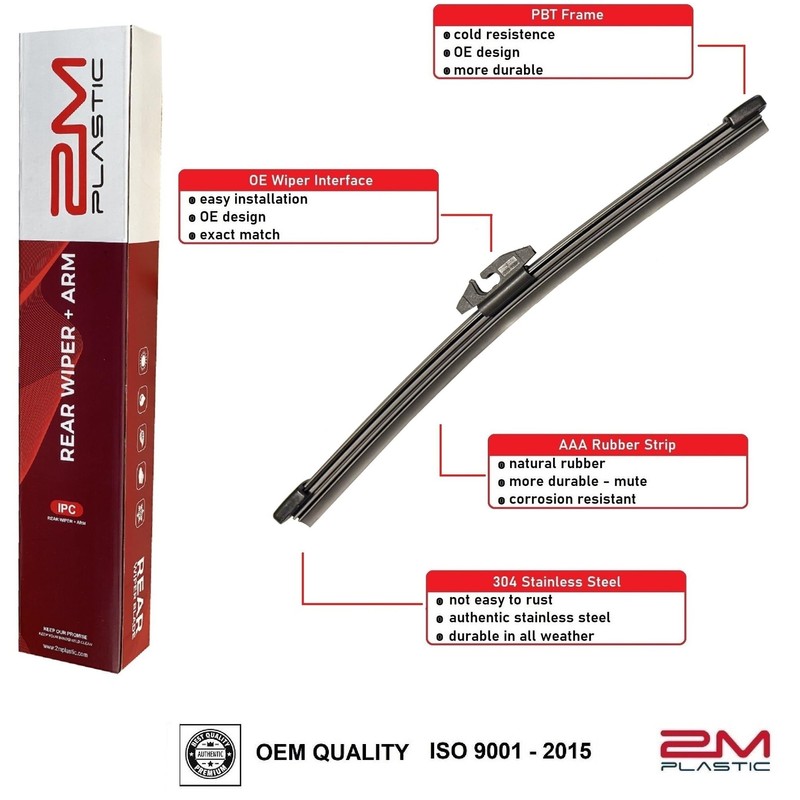 2M PLASTIC Rear Wiper Arm & Blade For FORD BRONCO