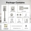 Brightify Satin Nickel Front Door Handle, Satin Nickel Door Handle