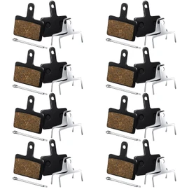 BBTO - 8 pares de pastillas de freno para bicicleta compatibles con TRP Tektro Shimano Deore Brakes, pastillas de freno de bicicleta (negro, resina semimetálica)